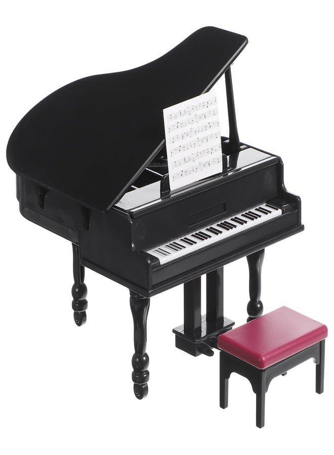 ياردوي بيانو ياردوي المصغر لتزيين بيت الدمى، بيانو صغير مزخرف بغطاء قابل للفتح، إكسسوارات منزلية مصغرة، لمسة مميزة لغرفة الموسيقى - Image 1